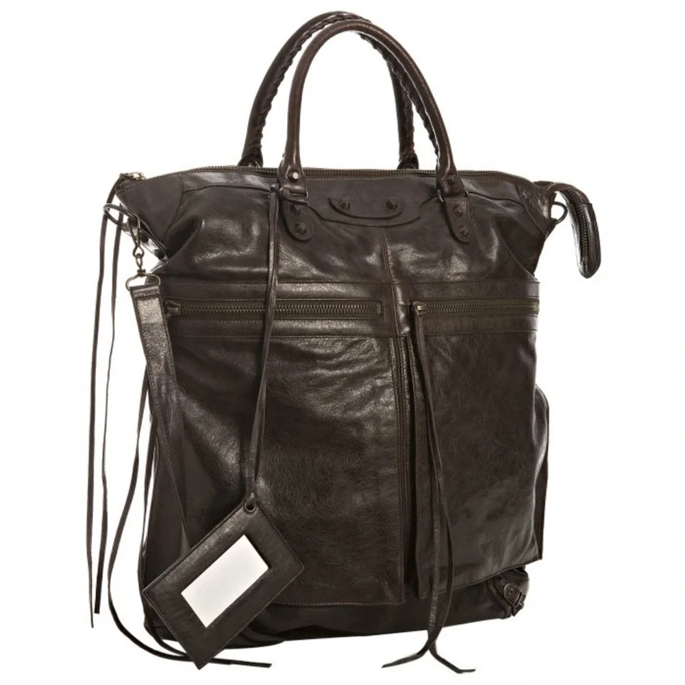 Balenciaga Paris antiqued leather tote. Vintage Y2K 2000’s